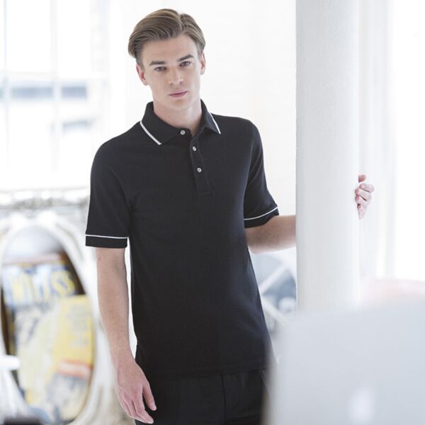 Single tipped collar and cuff polo shirt Thumbnail