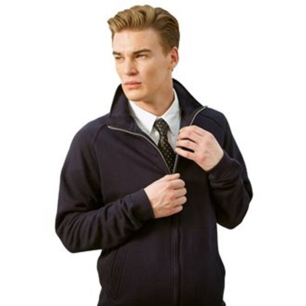 Full zip sweatshirt with cadet collar Thumbnail