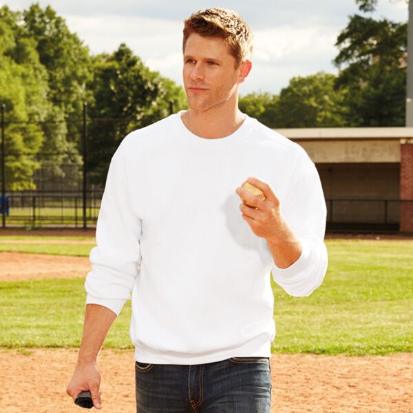 MBC Cotton Rich Crew Neck Sweatshirt - Heather Grey Thumbnail